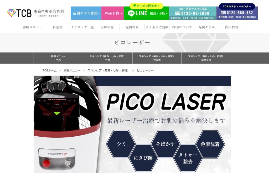 TCBピコレーザーを受けたい